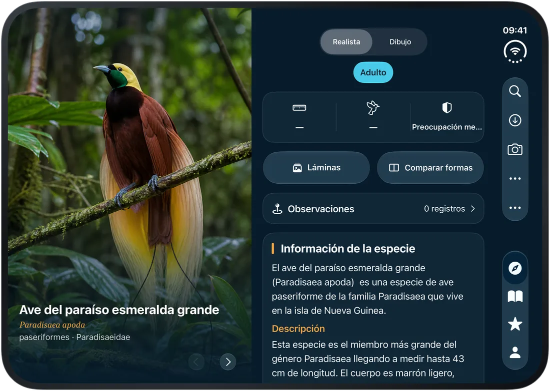 iPhone Duo · Desplegado: el ave a la izquierda, la ficha a la derecha